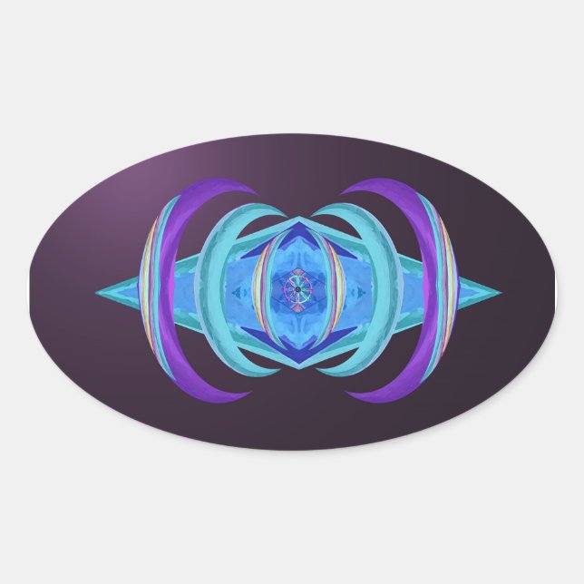 Pastel Purple Dharma Astract Stickers (Front)