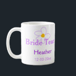 Pastel purple flower bridesmaid bride team boho mo coffee mug<br><div class="desc">design</div>