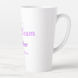 Pastel purple flower bridesmaid bride team boho mo latte mug