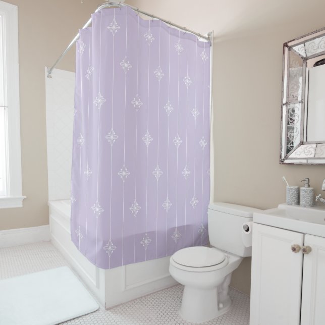 Pastel Purple Geometric Floral Pattern (In Situ)