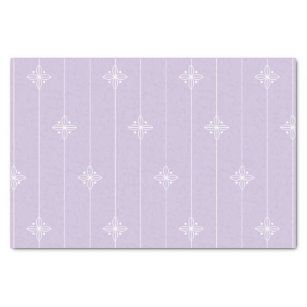 Pastel Purple Geometric Floral Pattern Tissue Paper