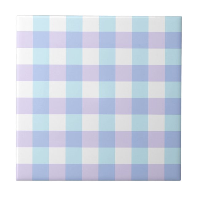 Pastel Purple Gingham Tile (Front)