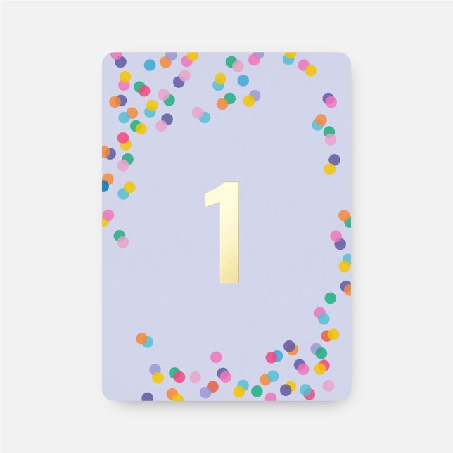 Pastel Purple Girl's First Birthday Confetti Gold (Creator Uploaded)