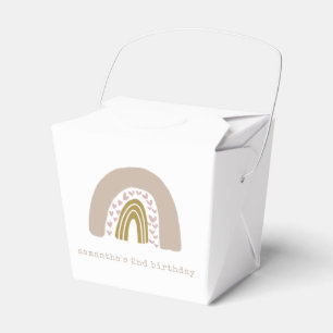 Pastel Purple Gold Watercolor Rainbow Birthday Favor Box