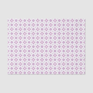 Pastel Purple Hearts Flowers Tissue Paper