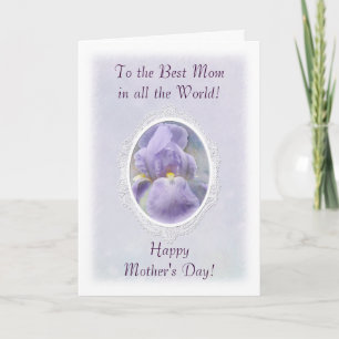 Pastel Purple Iris Mother's Day Card