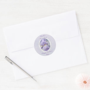 Pastel Purple Iris Mother's Day Sticker