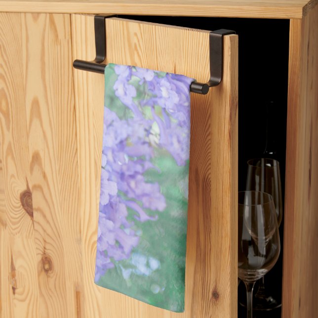 Pastel Purple Jacaranda Tree Flowers Kitchen Towel (Thirds Fold)