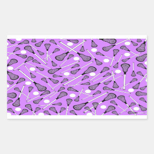 Pastel purple lacrosse sticks pattern sticker