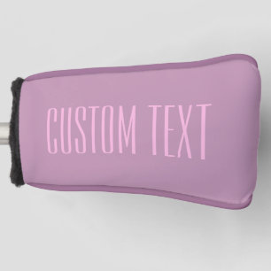 Pastel Purple & Light Pink Modern Editable Text Golf Head Cover