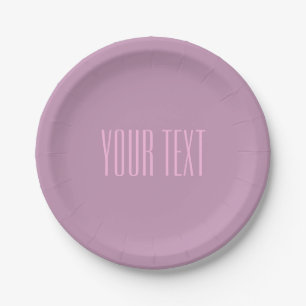 Pastel Purple & Light Pink   Modern Editable Text Paper Plate