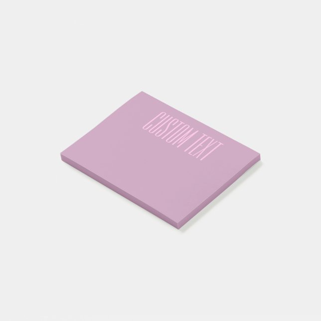 Pastel Purple & Light Pink | Modern Editable Text Post-it Notes (Angled)