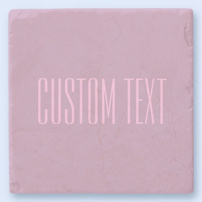 Pastel Purple & Light Pink | Modern Editable Text Stone Coaster (Creator Uploaded)