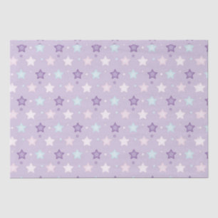 Pastel Purple Multicolor Stars   Tissue Paper