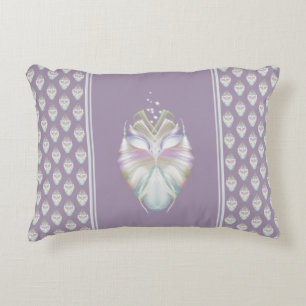 Pastel Purple Oracle Owl Accent Pillow