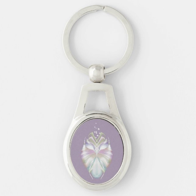 Pastel Purple Oracle Owl Keychain (Front)