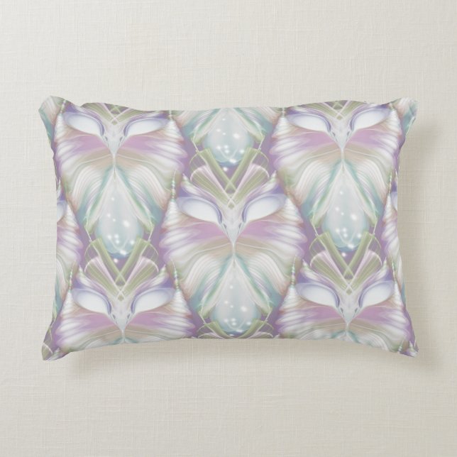 Pastel Purple Oracle Owl Pattern Accent Pillow (Front)