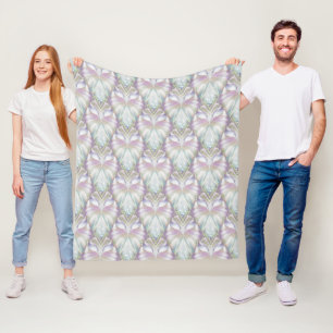 Pastel Purple Oracle Owl Pattern Fleece Blanket