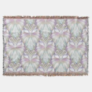 Pastel Purple Oracle Owl Pattern Throw Blanket