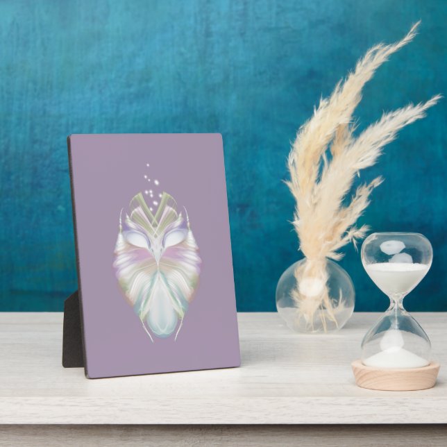 Pastel Purple Oracle Owl Plaque (Side)