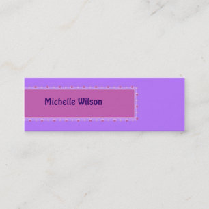 Pastel purple pink mod box mini business card