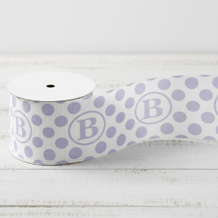 Pastel Purple Polka Dot Baby Grosgrain Ribbon