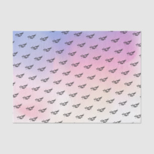 Pastel Purple Rainbow Gradient Logo Repeat Pattern Tissue Paper