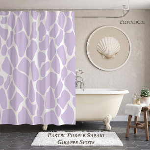 Pastel Purple Safari Giraffe Spots Bathroom Decor