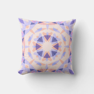 Pastel Purple Soft Peach Pink Star Dopamine Decor Throw Pillow