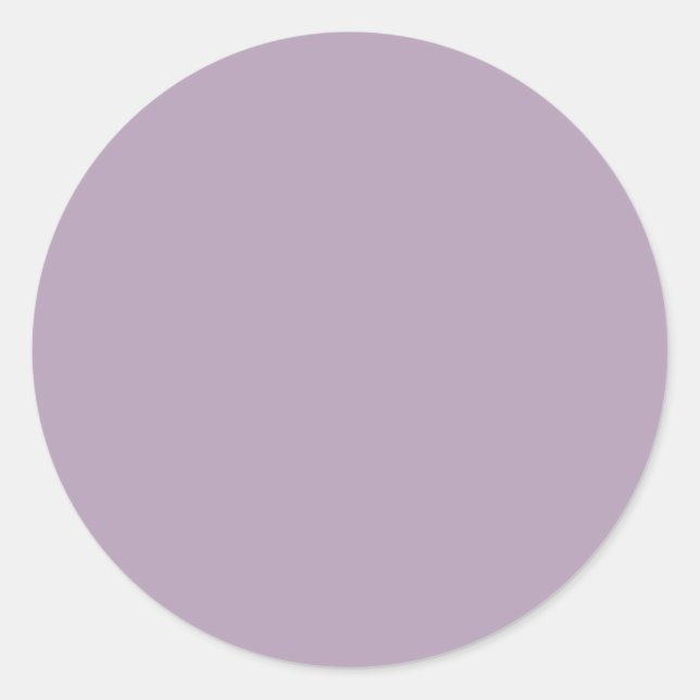 Pastel Purple Solid Colour Classic Round Sticker (Front)