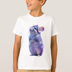 Pastel Purple Standing Chinchilla Illustration Kid T-Shirt