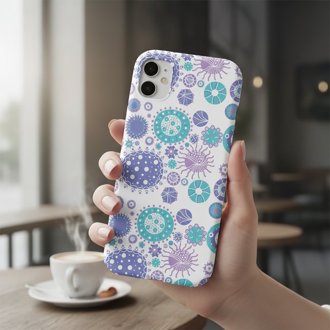 Pastel Purple Teal Hand Drawn Abstract Circles (Creator Uploaded)