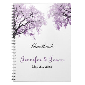 Pastel Purple Trees Notebook - Guestbook