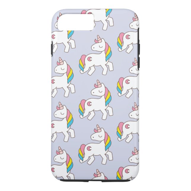 Pastel Purple  Unicorn Pattern Case-Mate iPhone Case (Back)