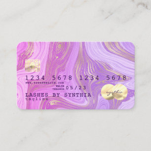 pastel purple violet lavender marble Credit Card