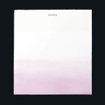 Pastel Purple Watercolor Ombre Chic Personalized Notepad<br><div class="desc">Colourful and trendy notepad featuring pastel purple watercolor ombre. This will be a perfect accent for your office. Personalize by adding names, monogram or other details.</div>
