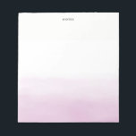 Pastel Purple Watercolor Ombre Chic Personalized Notepad<br><div class="desc">Colourful and trendy notepad featuring pastel purple watercolor ombre. This will be a perfect accent for your office. Personalize by adding names,  monogram or other details.</div>