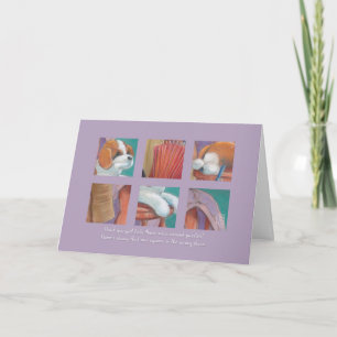 Pastel "Puzzle de chien" Carte d'amour et d'encour