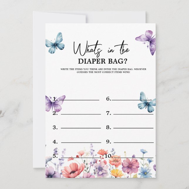 Pastel quoi dans le sac jeu de Baby shower Carte (Devant)