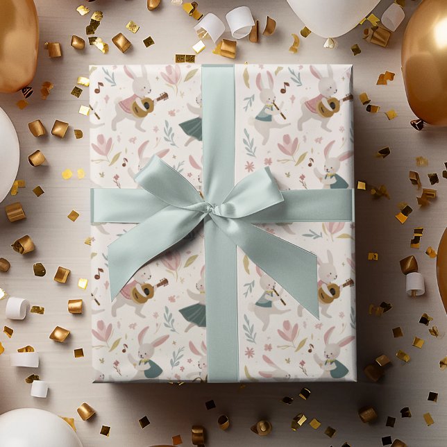 Pastel Rabbits Pattern | Easter Wrapping Paper (Creator Uploaded)