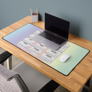 Pastel Rainbow Abstract 2027 Calendar Desk Mat