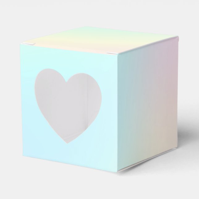 Pastel Rainbow Aesthetic Birthday Party Favor Box (Front Side)