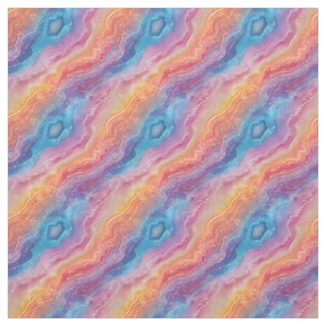Pastel Rainbow Agate  Fabric (Swatch)