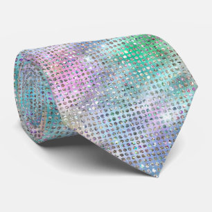 Pastel Rainbow and Silver Sparkles  Tie