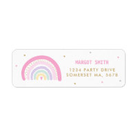 Pastel Rainbow Baby shower Adresse de retour