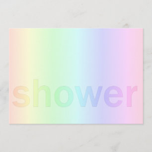 Pastel Rainbow Baby Shower Invitation