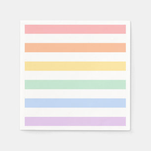 Pastel Rainbow Baby Shower or Birthday  Napkin