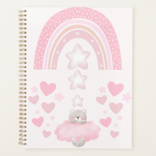 Pastel Rainbow & Bear – Cozy Celestial Illustratio Planner