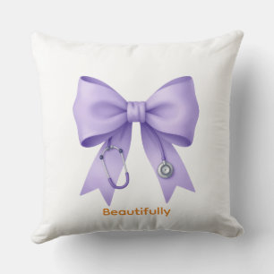Pastel Rainbow Bows Collection Set Throw Pillow