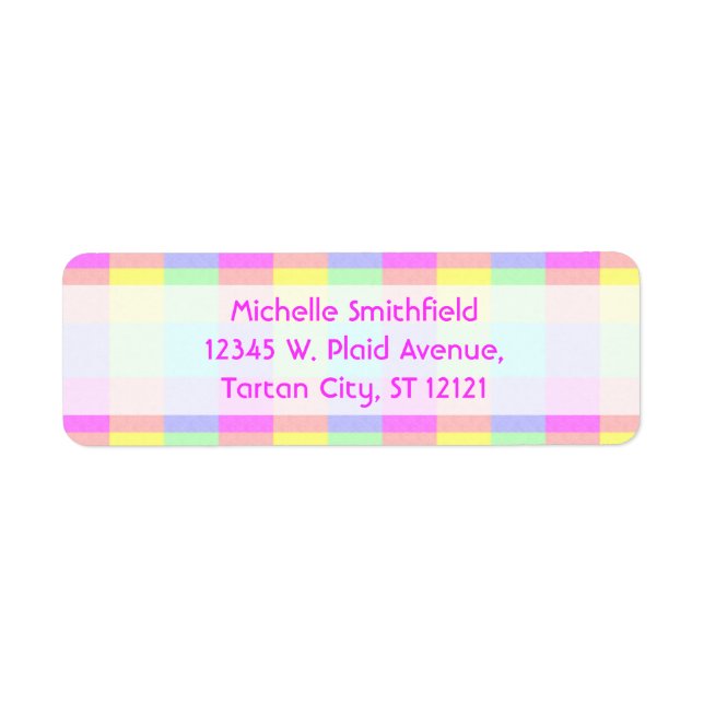 Pastel Rainbow Chequered Border (Front)